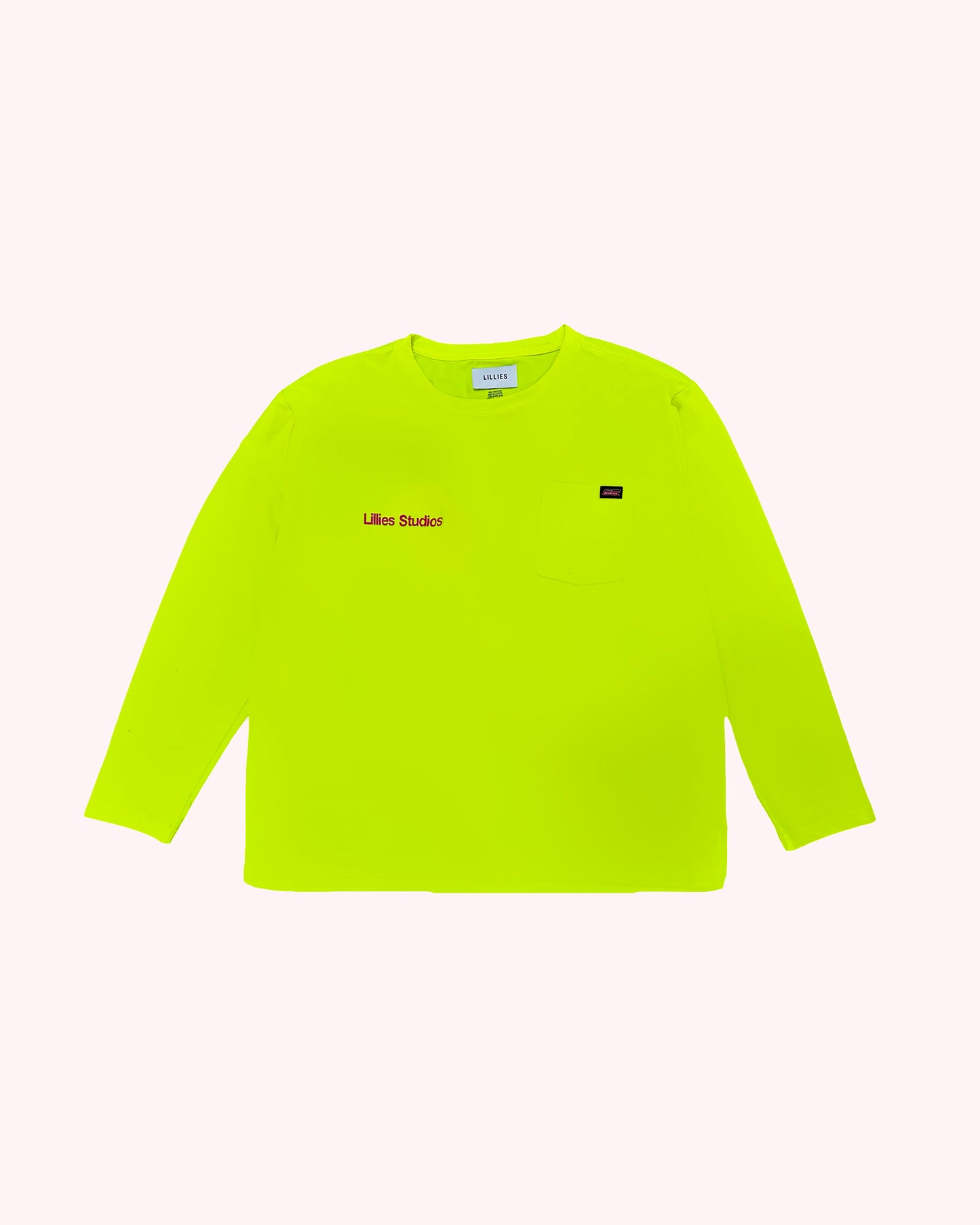 Upcycled Long-sleeve Dickies Tee — Vintage 90s Reworked - Yellow