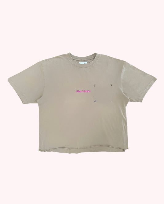 Upcycled Dickies Tee — Vintage 90s Reworked - Beige