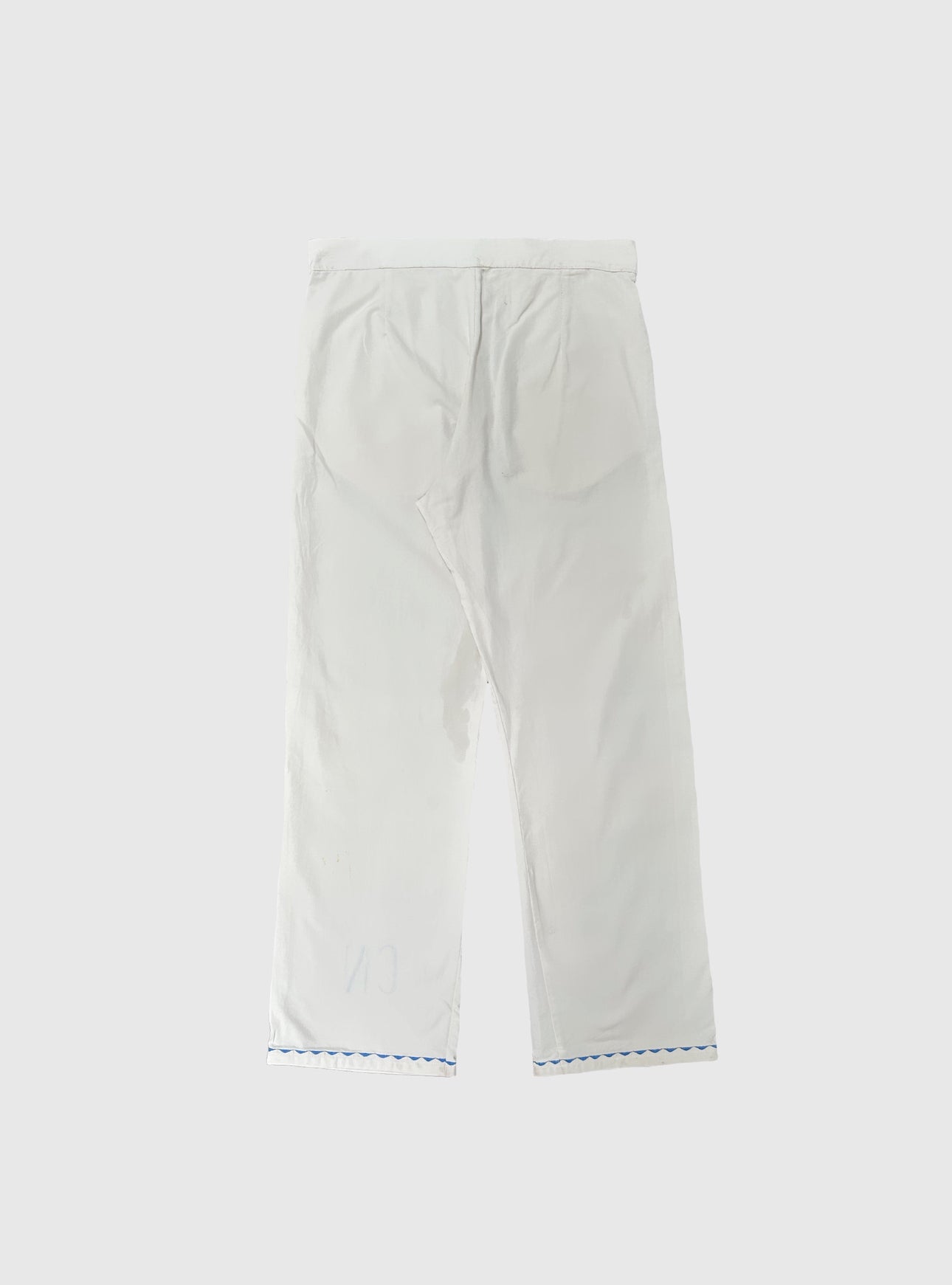Vintage White Embroider Pants