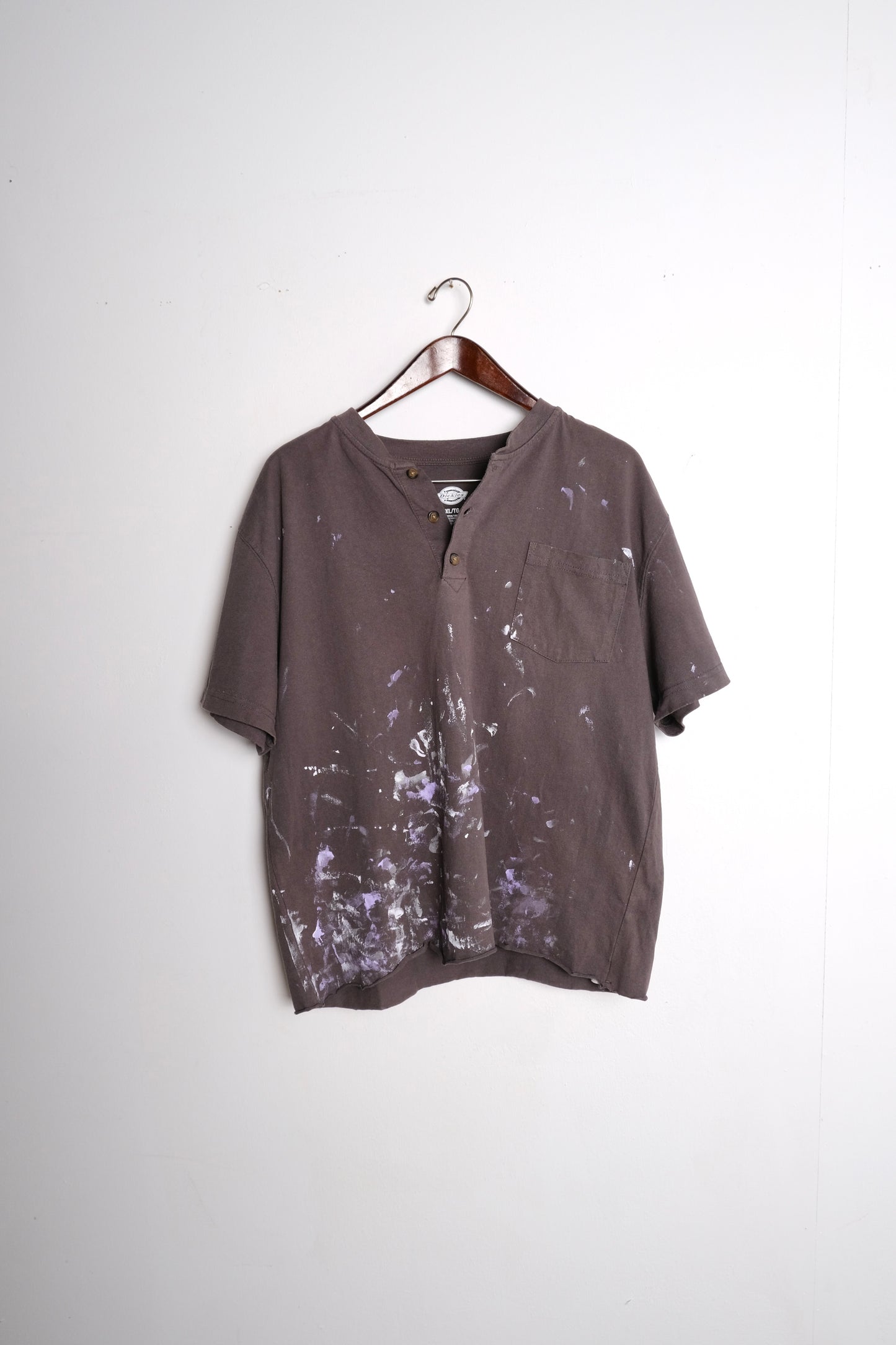 Graphic Print Henley T-shirt