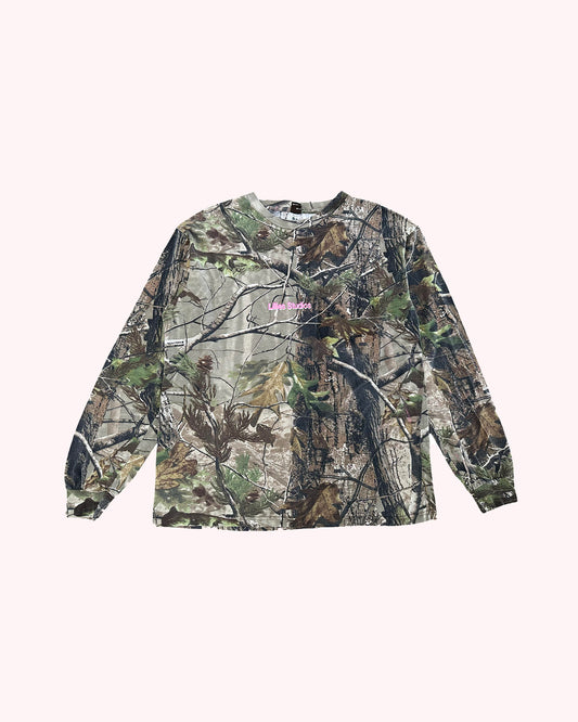 Upcycled Long-sleeve Tee — Vintage 90s Reworked - Camo