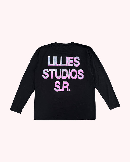 Upcycled Long-Sleeve Dickies Tee — Vintage 90s Reworked - Black