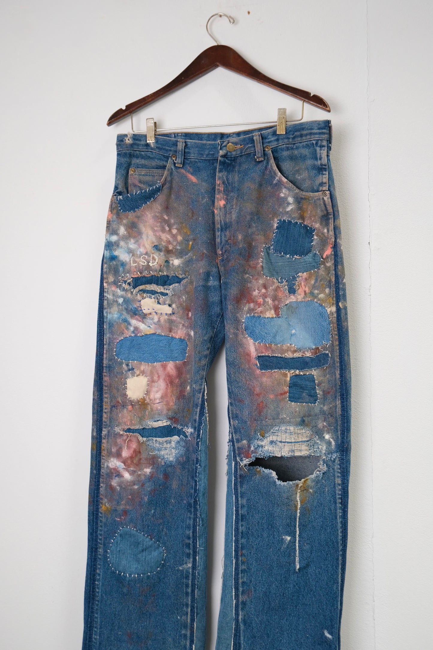 Painted Repair Vintage Wrangler Denims