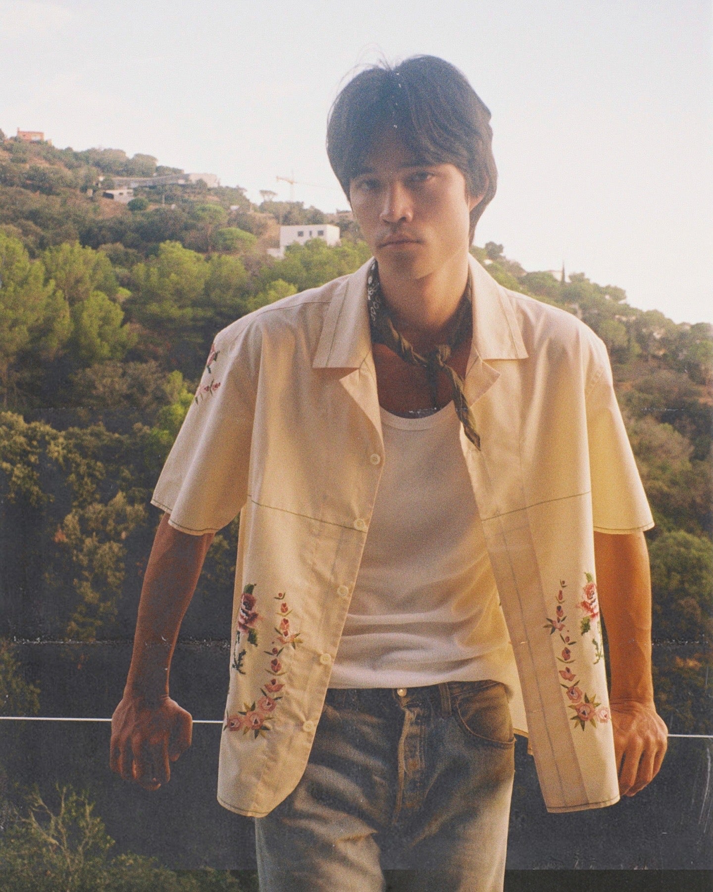 Up-cycled Embroidered Pink Shirt