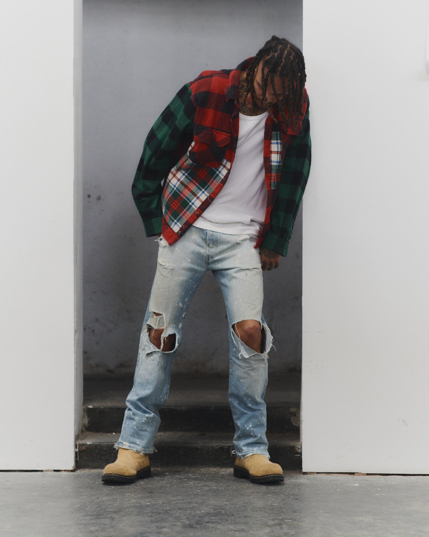 Up-Cycled Flannel Shirt in Cotton