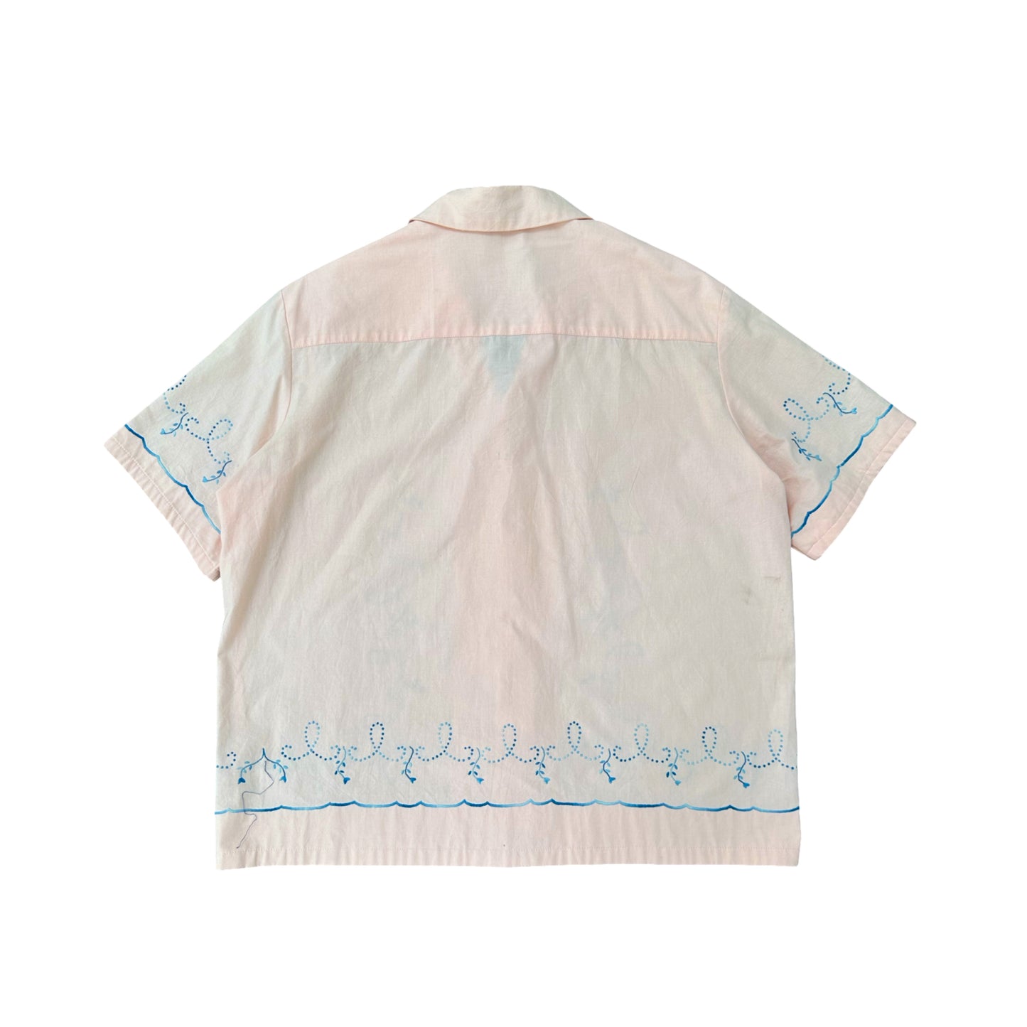 Pink Up-cycled Tablecloth Shirt