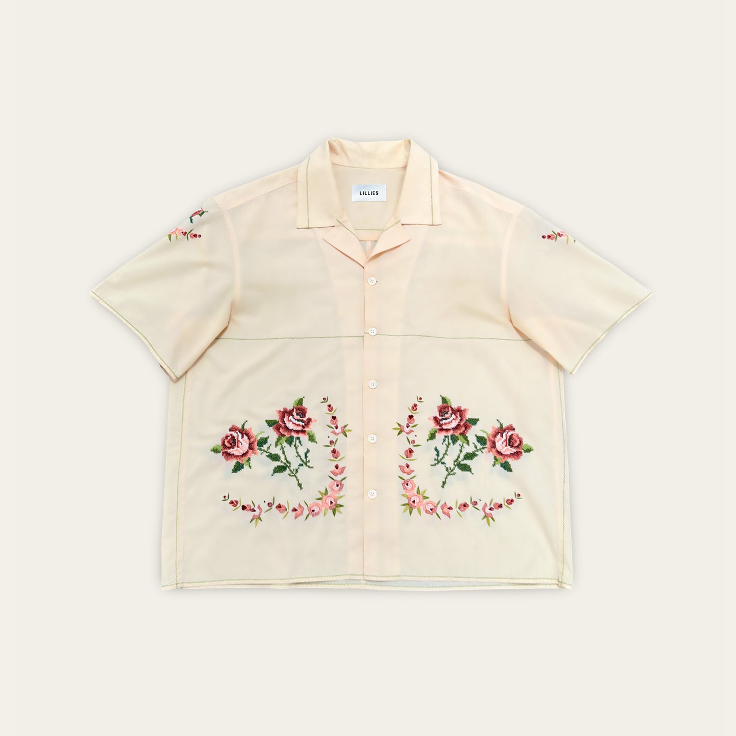 Up-cycled Embroidered Pink Shirt