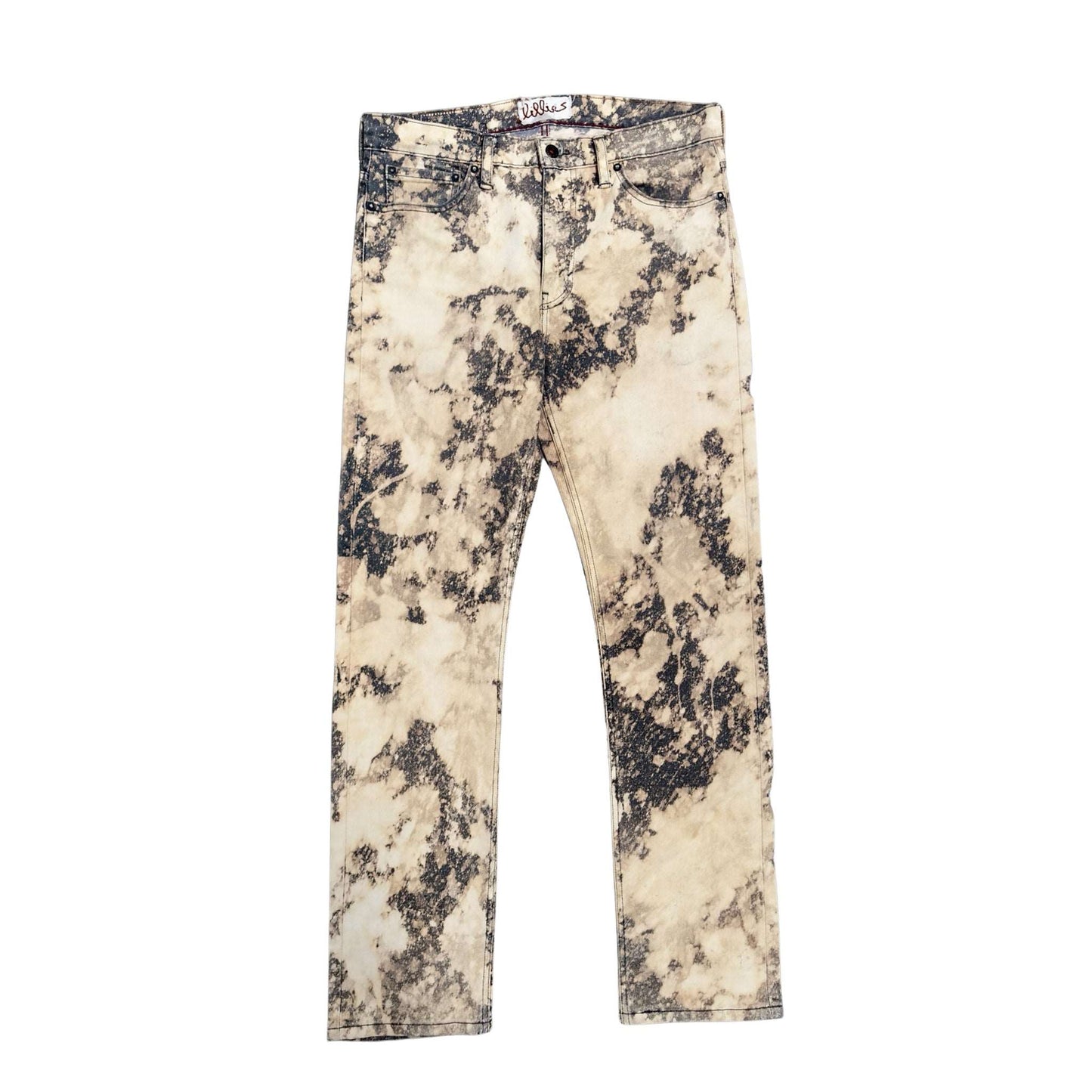 The Sahara Jeans vintage unisex hand dyed denim white black straight fit