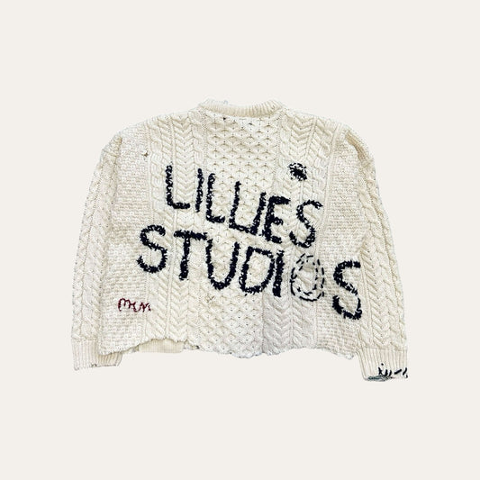 Hand-Embroidered Fisherman Cardigan | M