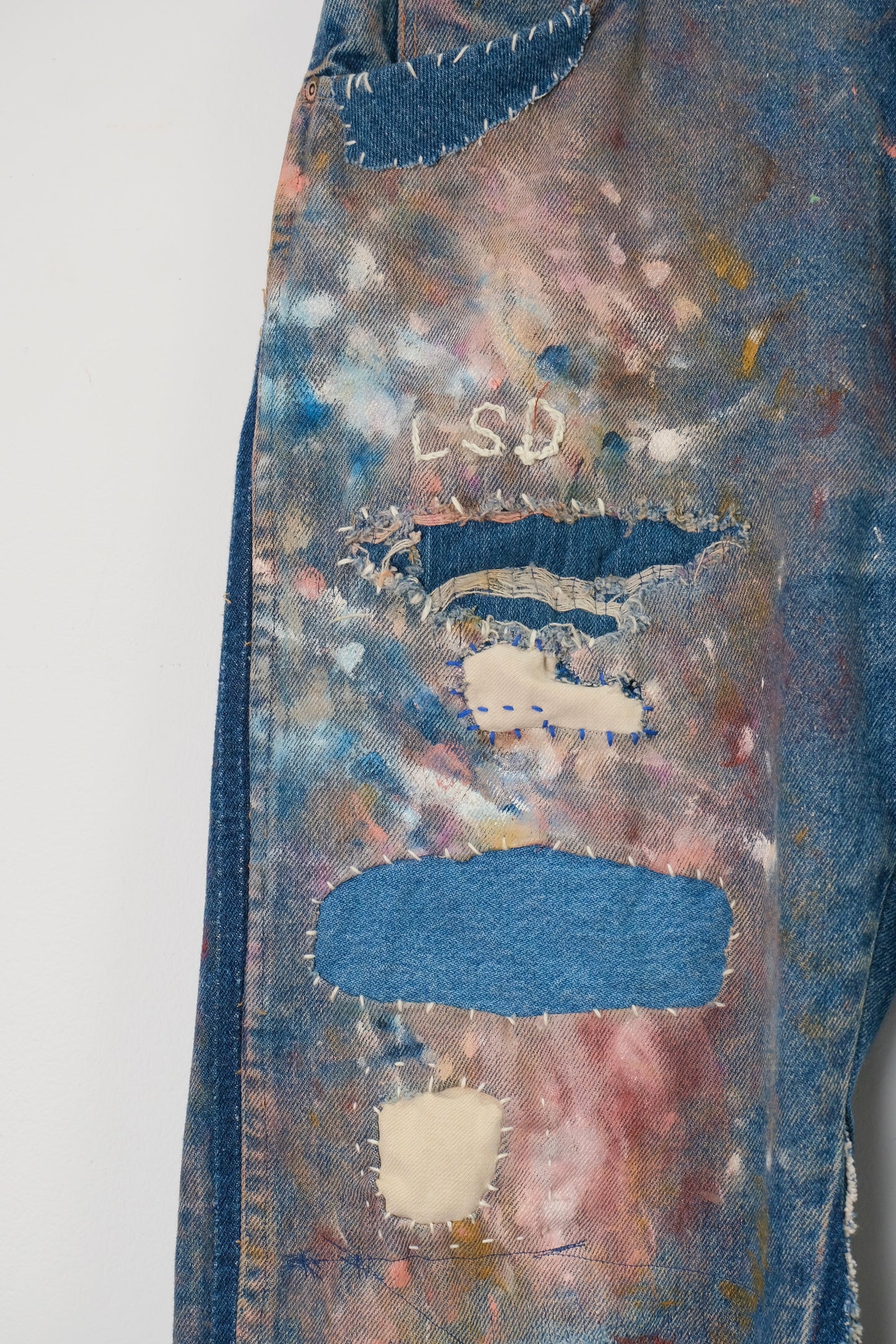 Painted Repair Vintage Wrangler Denims