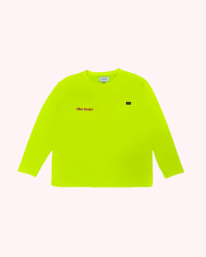 Upcycled Long-sleeve Dickies Tee — Vintage 90s Reworked - Yellow