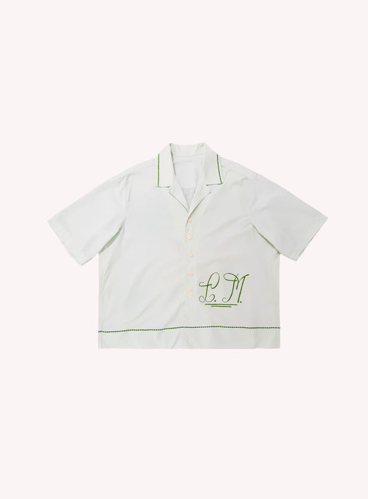 Pistachio Embroidered Vintage Shirt