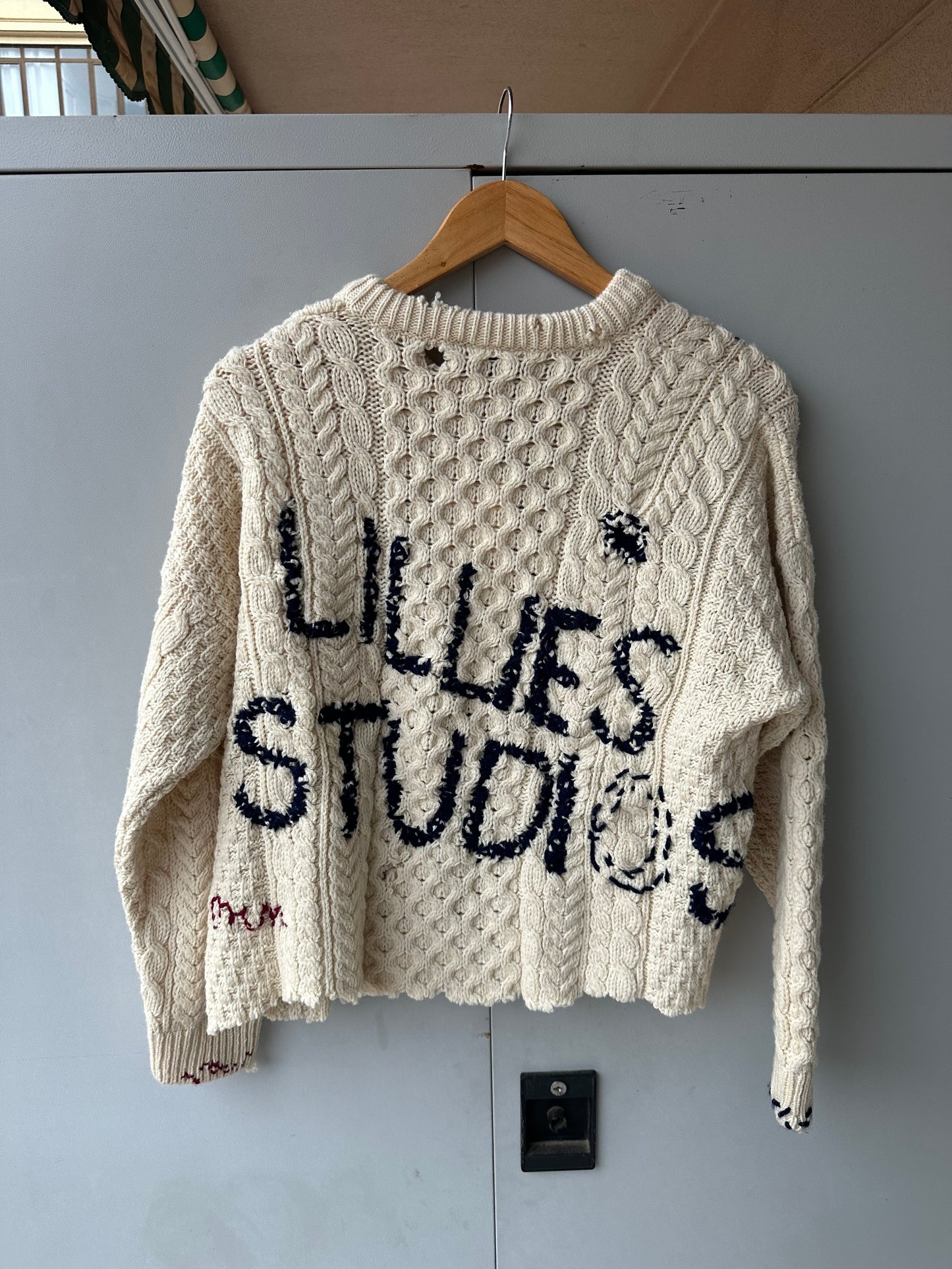 Hand-Embroidered Fisherman Cardigan | M