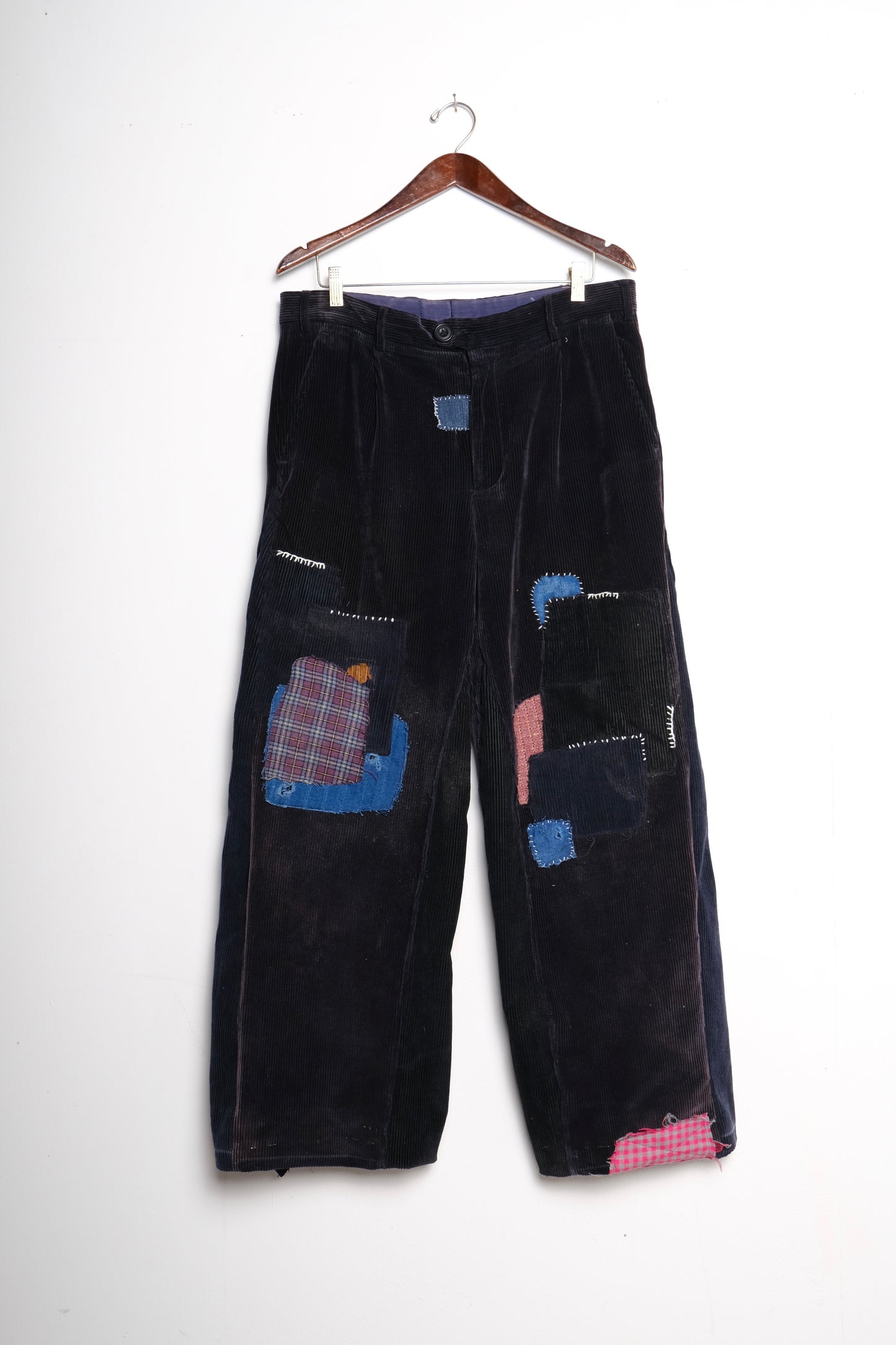 Super-Wide Leg Patchwork Cords