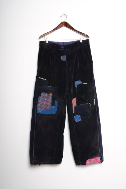 Super-Wide Leg Patchwork Cords