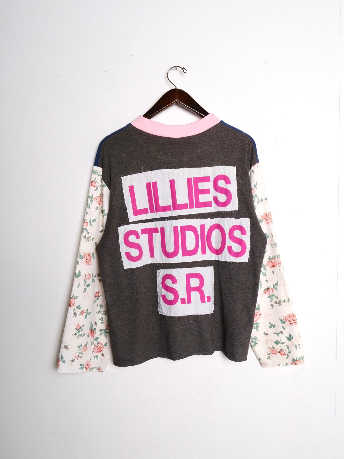 Long Sleeve Up-cycled Vintage Tee - Blue