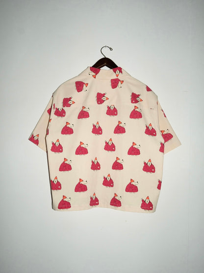 Cuban Collar Kids Print Shirt