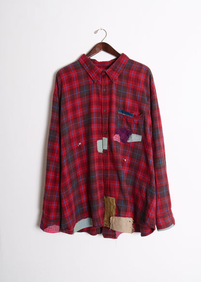 Vintage Reworked Flannel Red