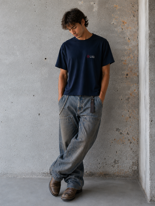 Lillies Stitch T-Shirt Blue