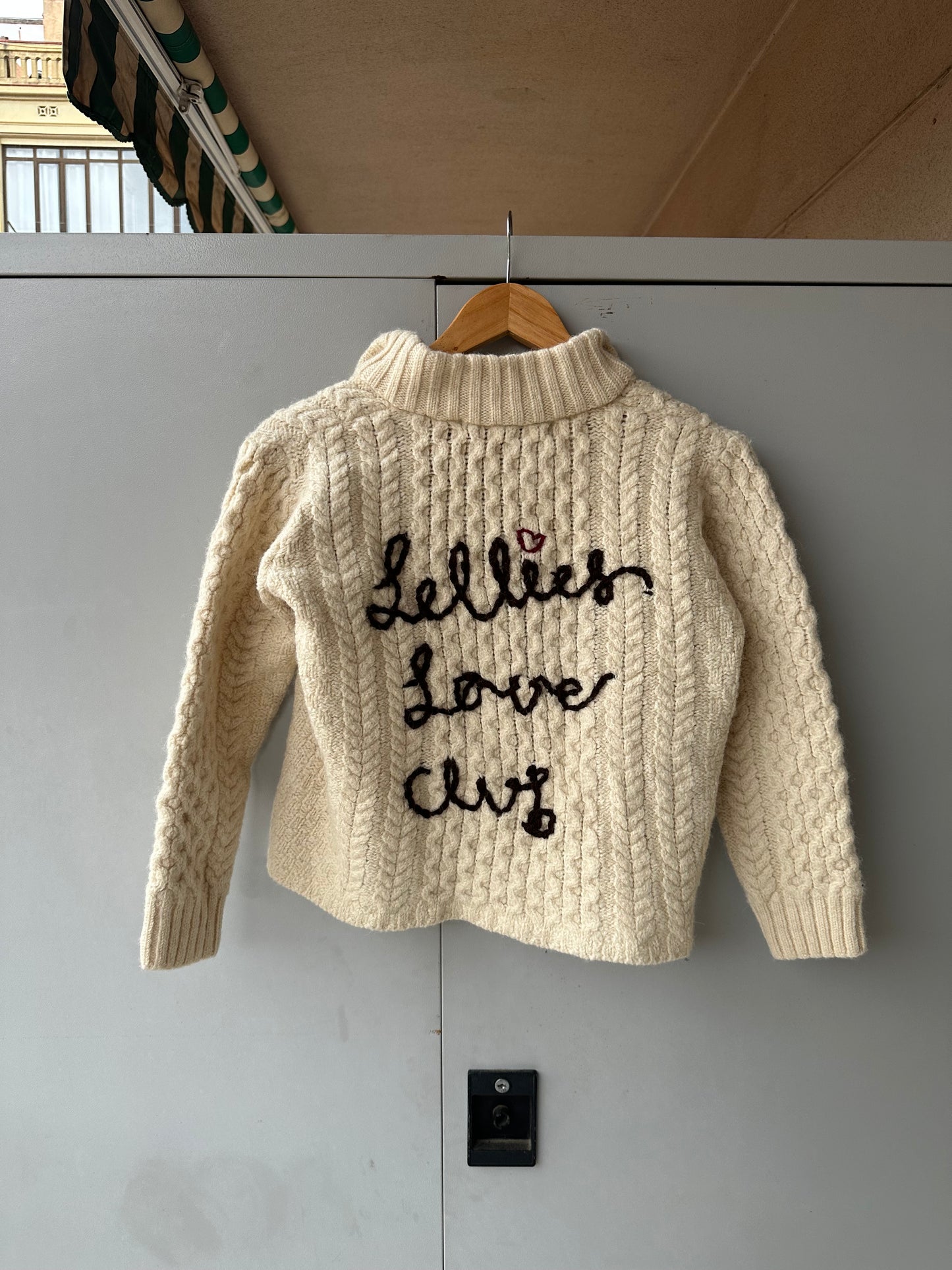 Hand-Embroidered Fisherman Cardigan | XS
