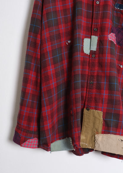 Vintage Reworked Flannel Red