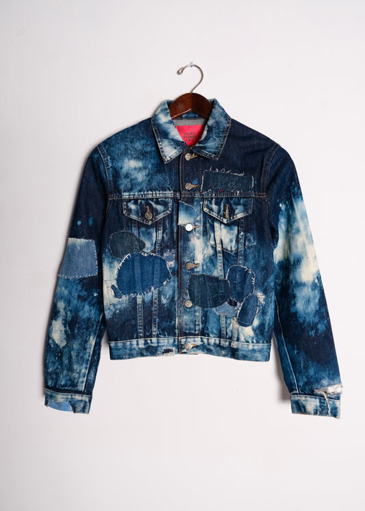 Bleached Patchwork Denim Jacket