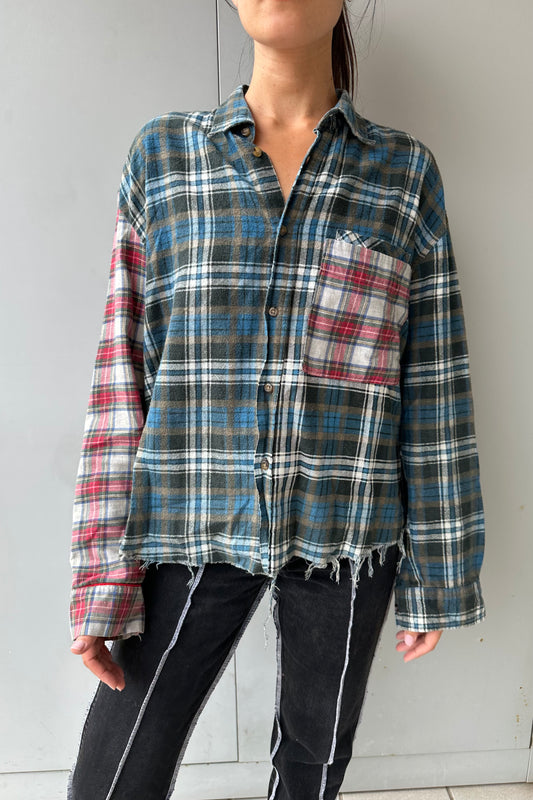 Mixed Flannel Shirt