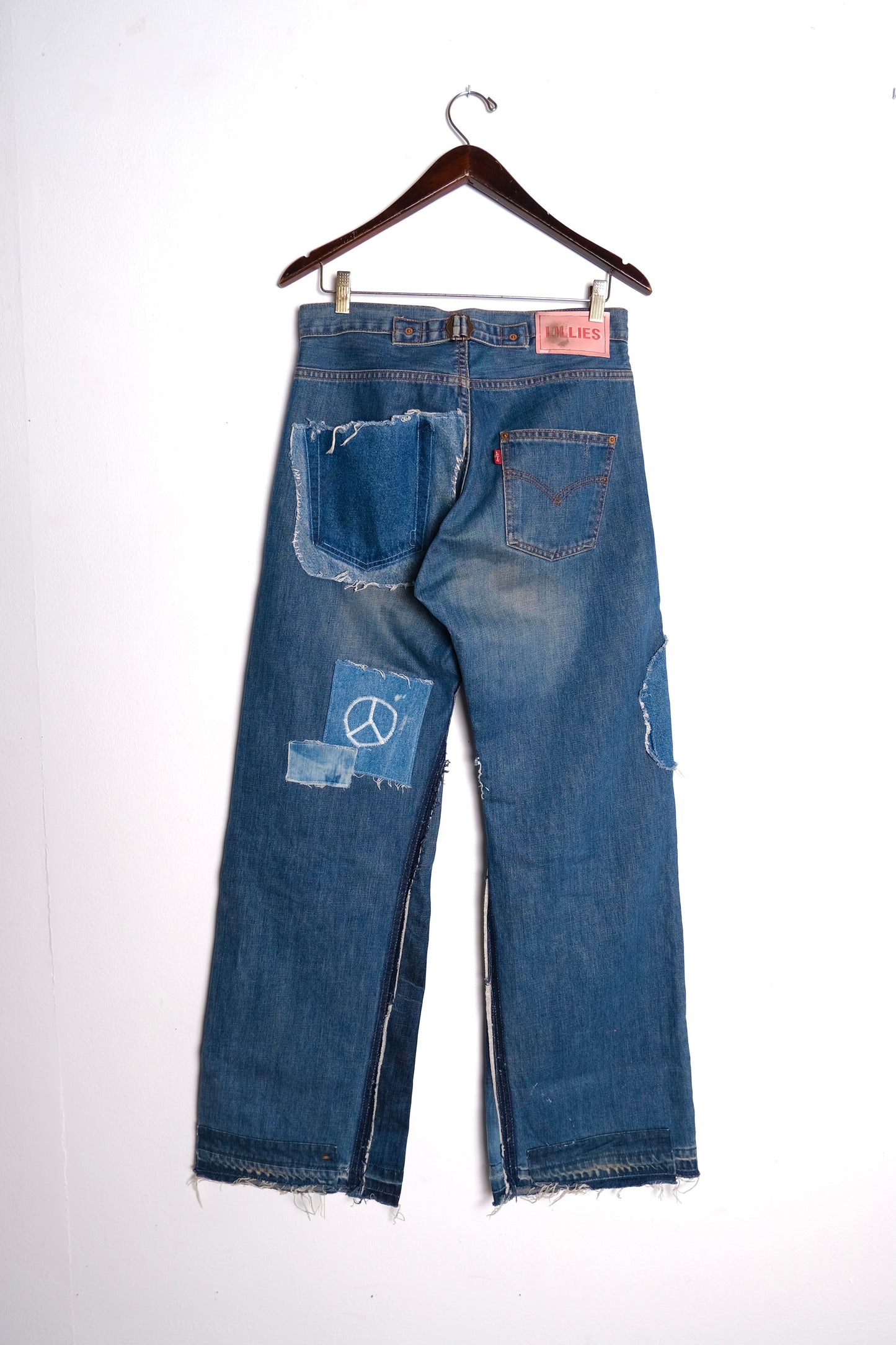Wide Leg Japanese Patchwork Denim