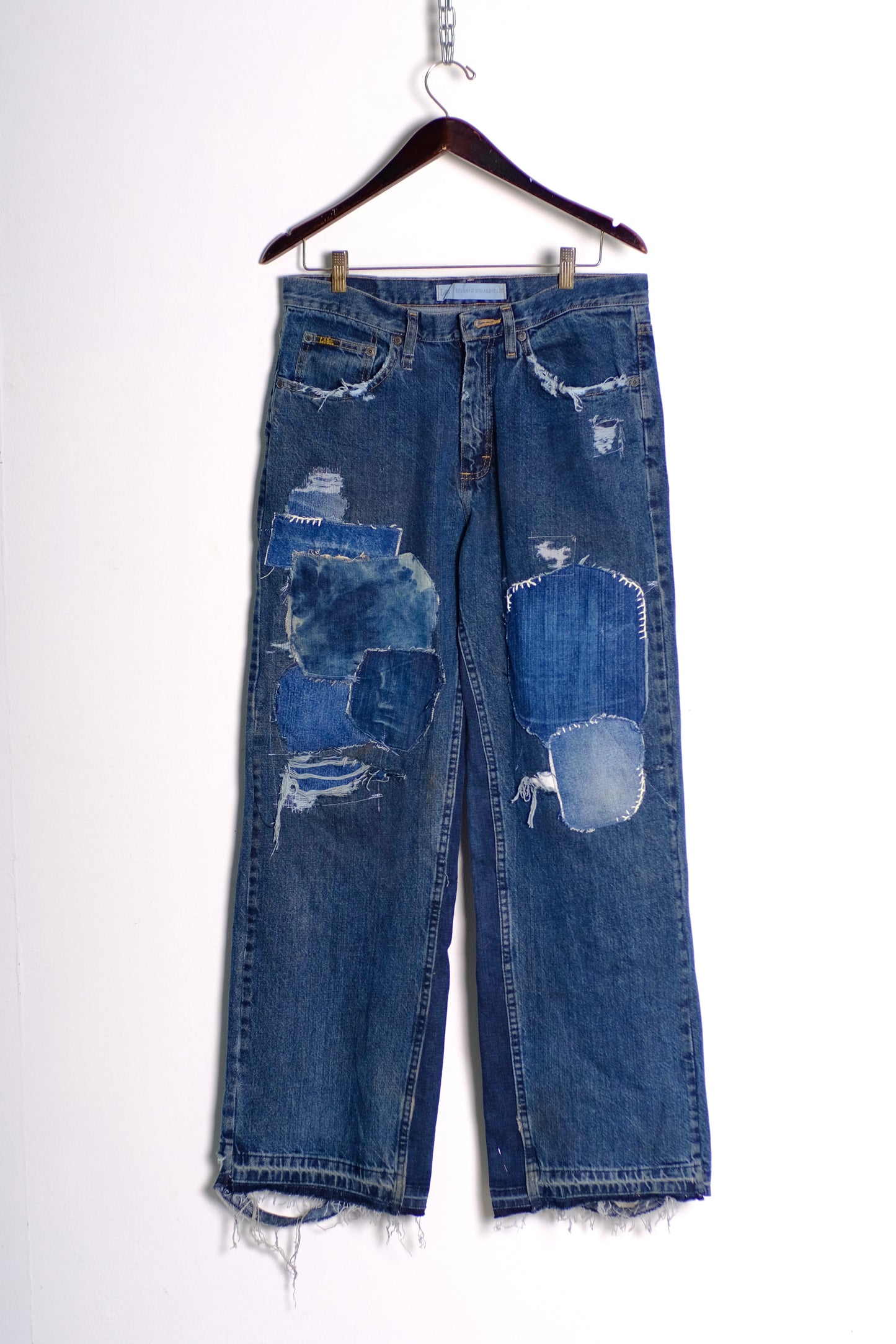 Patchwork Vintage Waxed Jeans