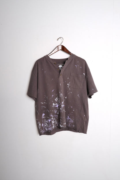 Graphic Print Henley T-shirt