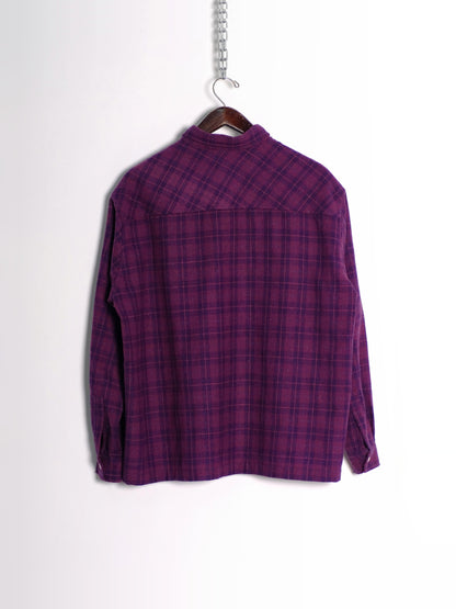 Purple Wool Oxford Flannel Shirt