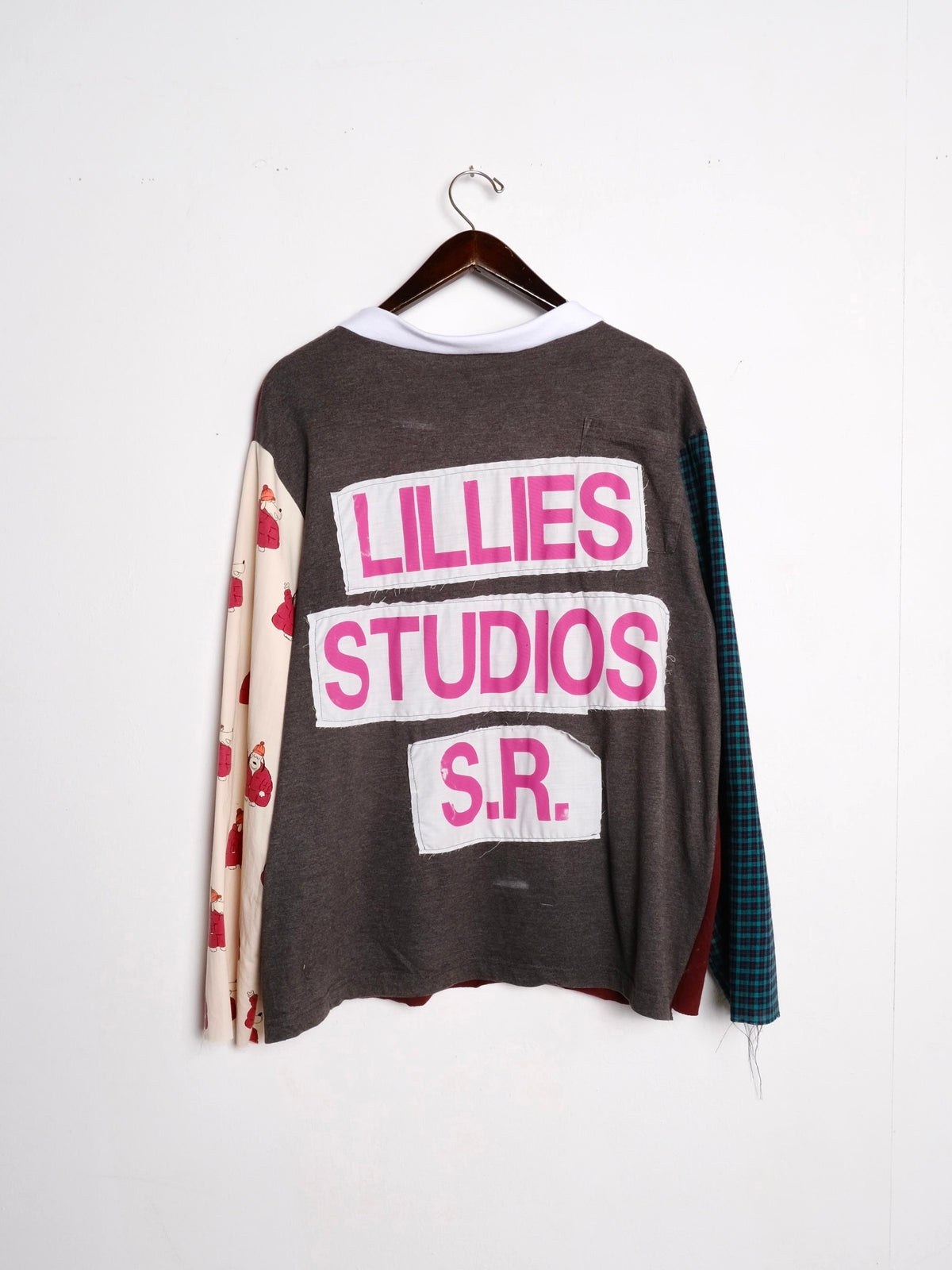 Long Sleeve Up-cycled Vintage Tee - Burgundy