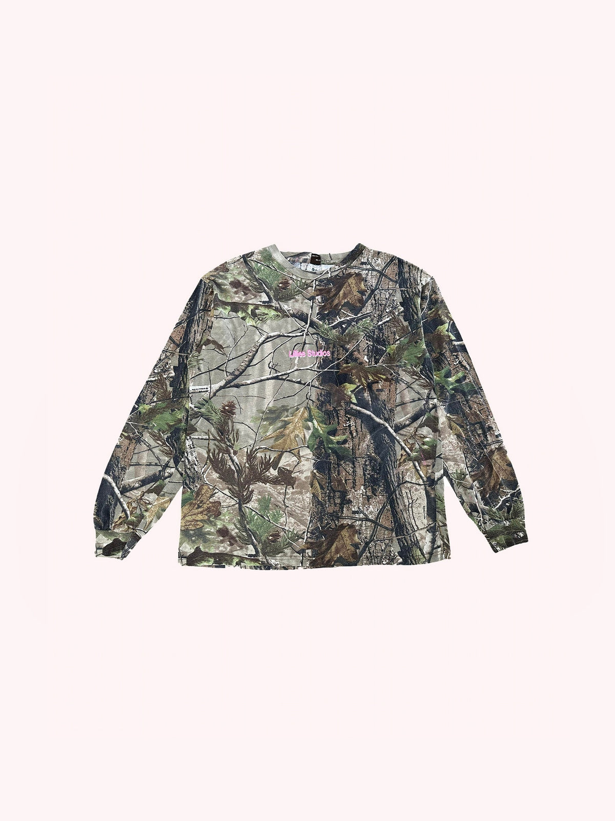 Upcycled Long-sleeve Tee — Vintage 90s Reworked - Camo