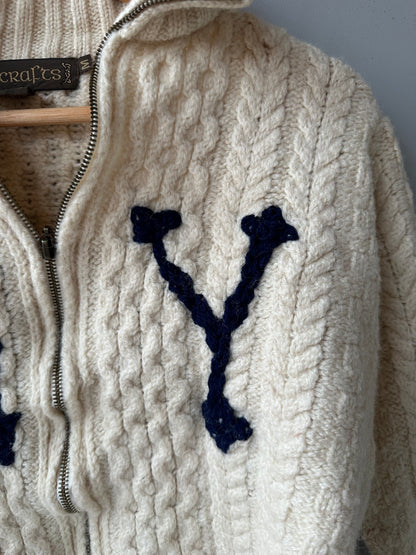 Hand-Embroidered Fisherman Cardigan | XS