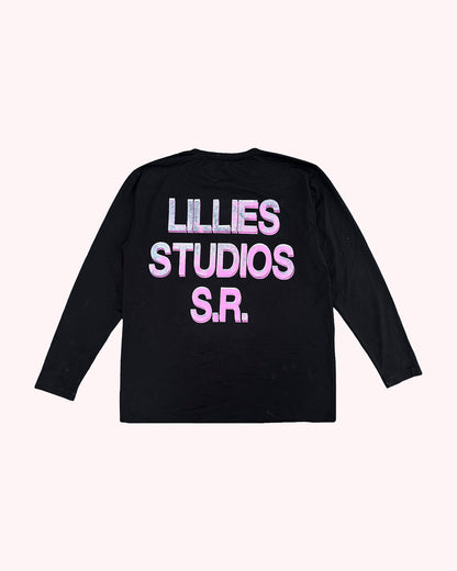 Upcycled Long-Sleeve Dickies Tee — Vintage 90s Reworked - Black