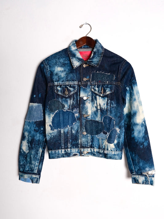 Bleached Patchwork Denim Jacket