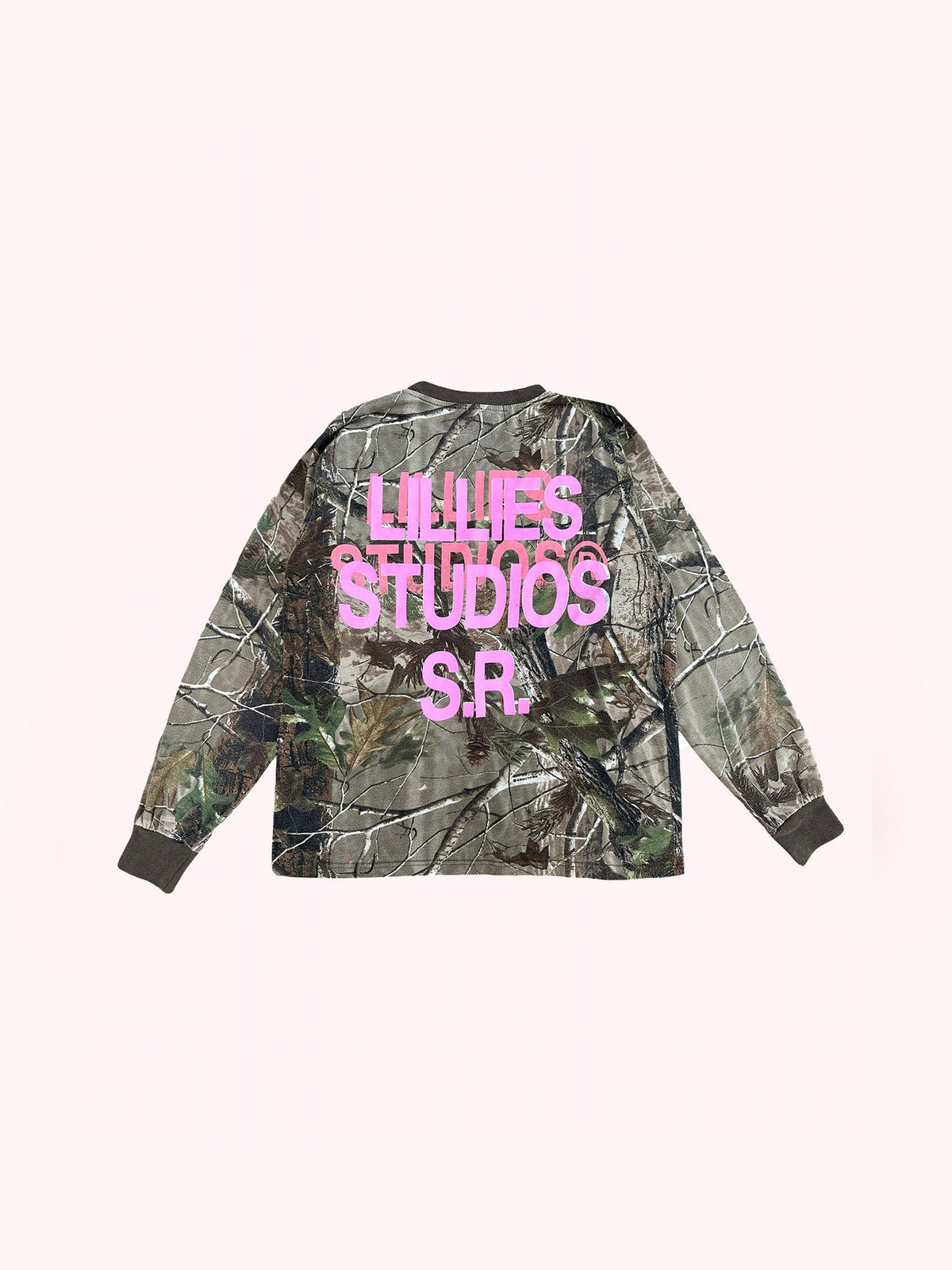 Upcycled Long-sleeve Tee — Vintage 90s Reworked - Camo