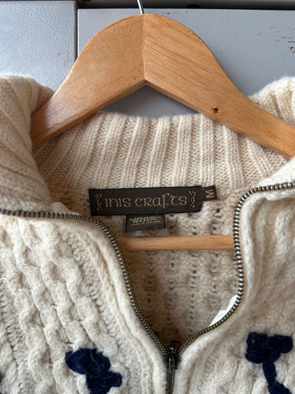 Hand-Embroidered Fisherman Cardigan | XS