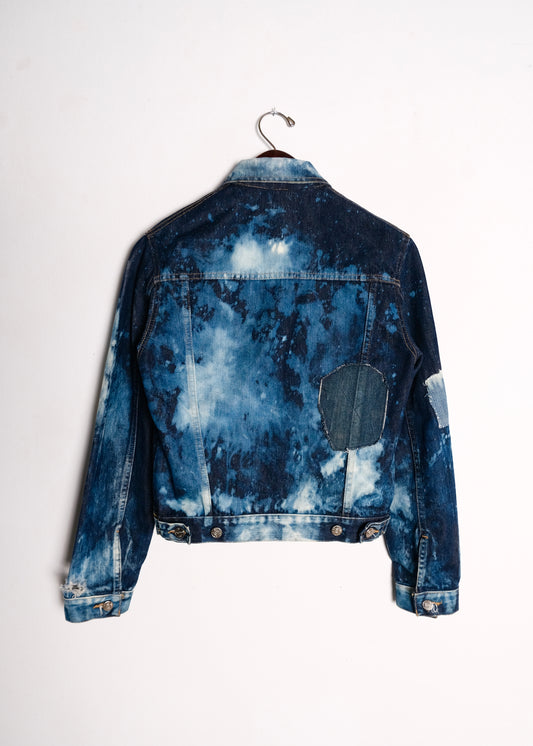 Bleached Patchwork Denim Jacket