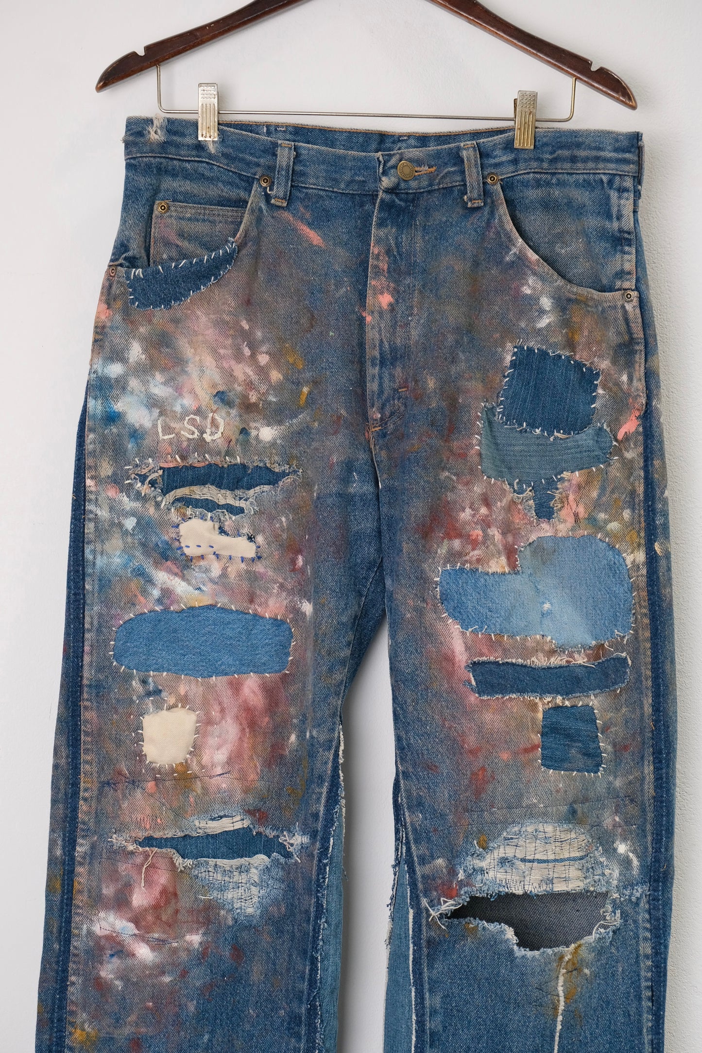 Painted Repair Vintage Wrangler Denims