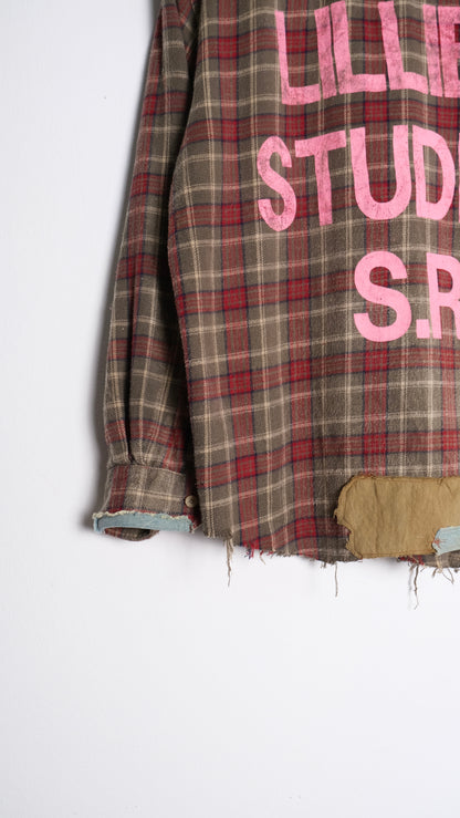 Vintage Reworked Flannel Green