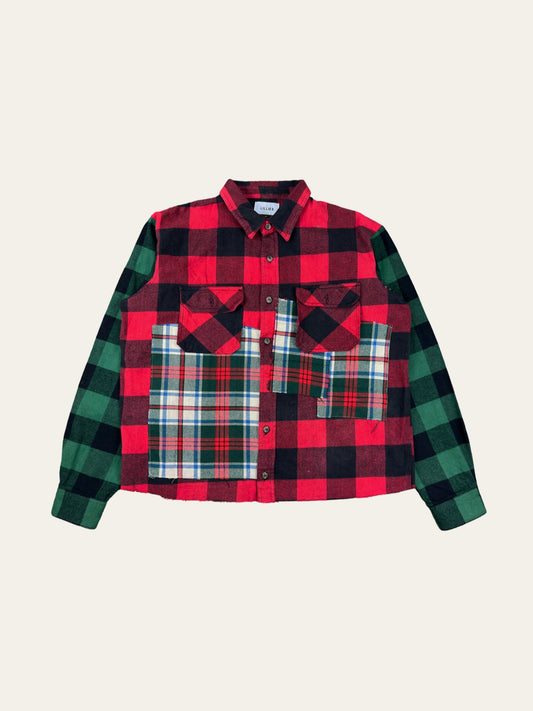 Red Vintage Recycled Flannel Shirt