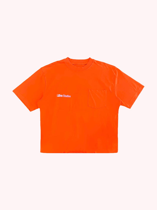 Recycled Vintage Workwear T-Shirt Orange