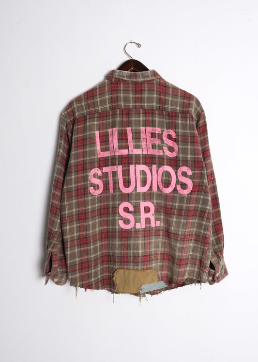 Vintage Reworked Flannel Green