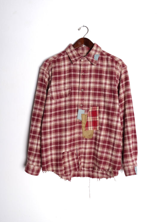 Vintage Reworked Flannel Red