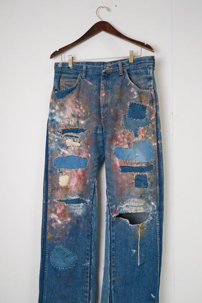 Painted Repair Vintage Wrangler Denims
