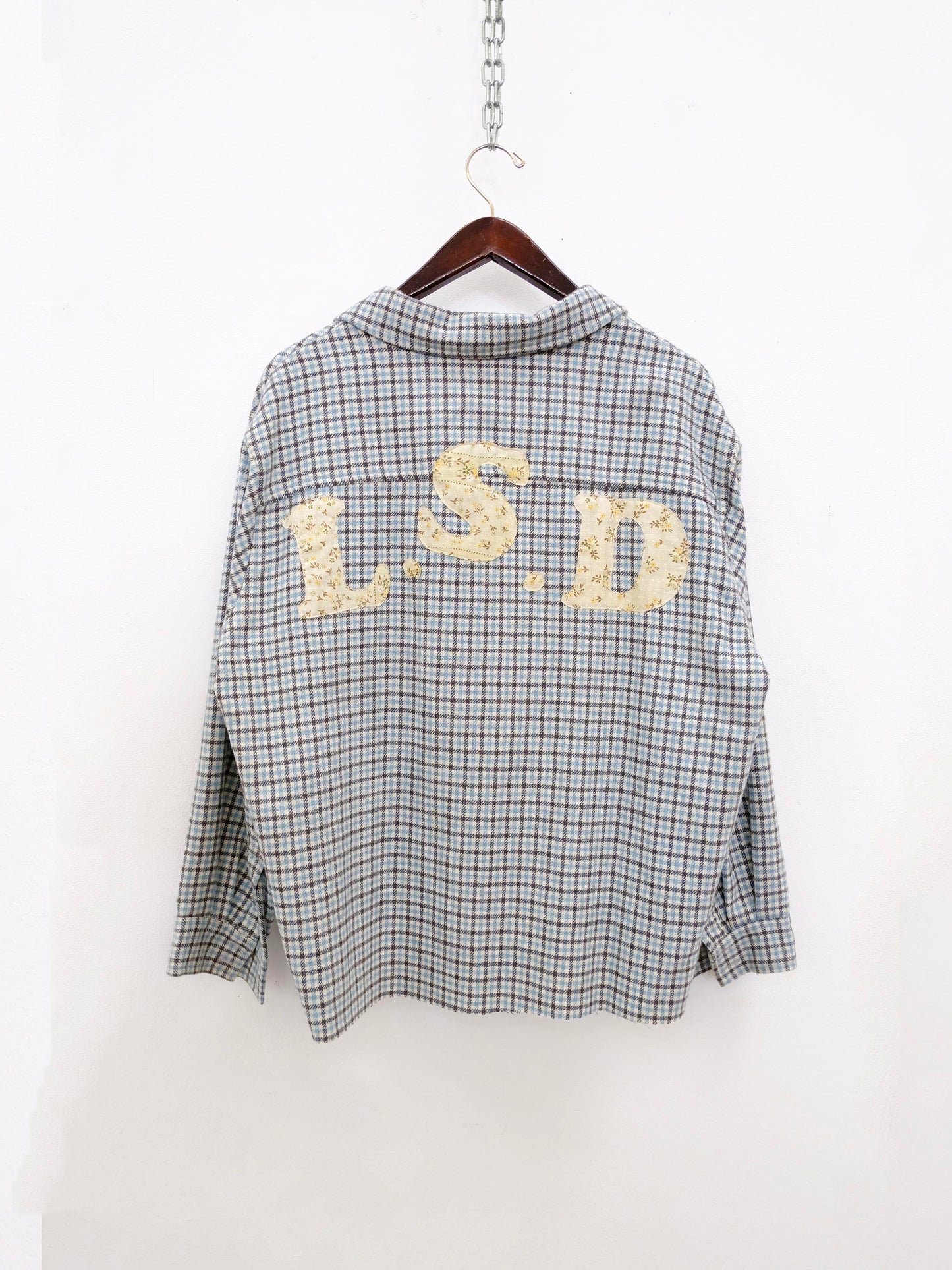 Camp Collar Blue Check Shirt
