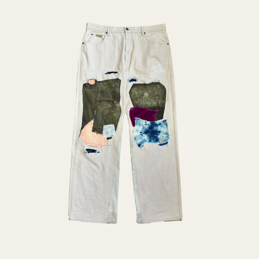 The Khaki Patchwork Jeans