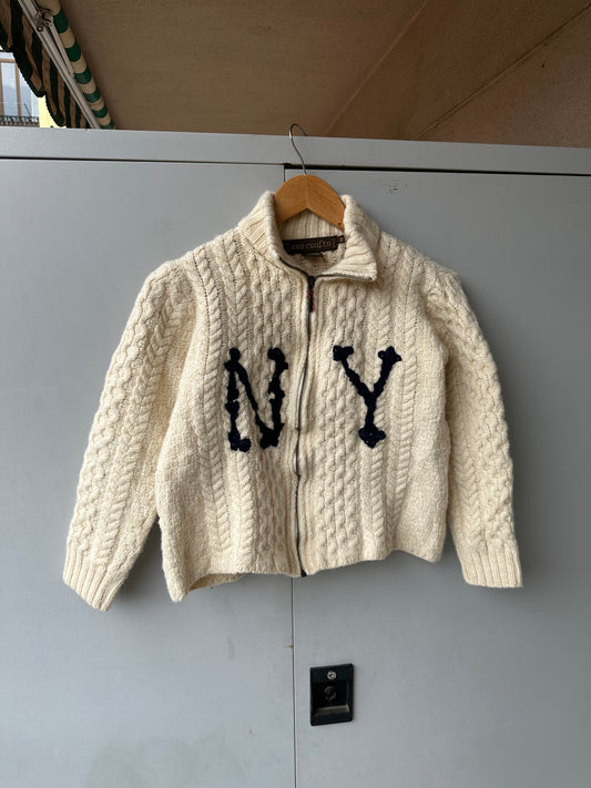 Hand-Embroidered Fisherman Cardigan | XS