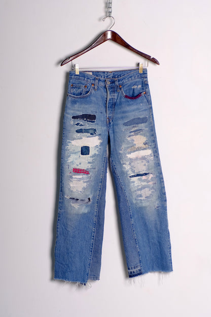 Vintage Repair Patchwork Jeans